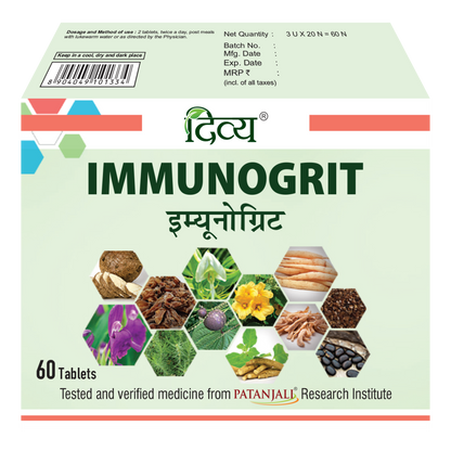 Patanjali Divya Immunogrit - 60 Tablets